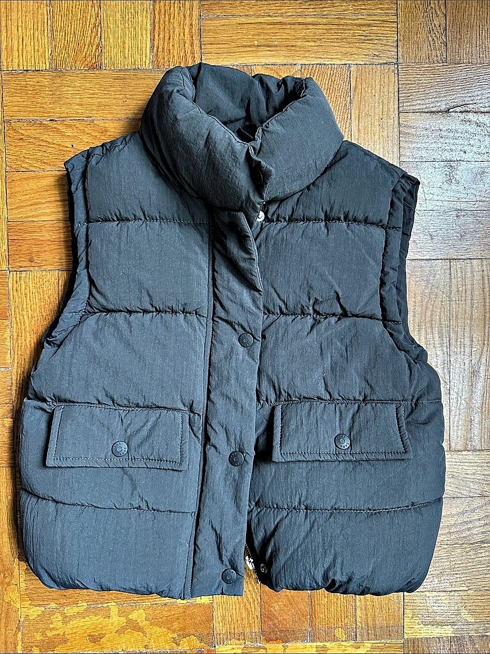 Zara Kid’s New Puffer Vest Black Size 6-7Y